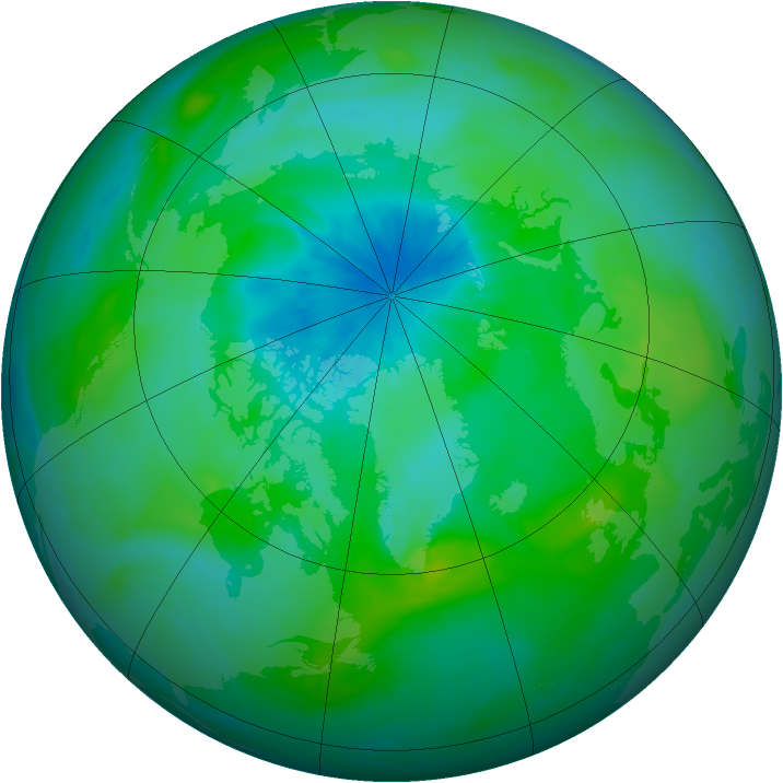 Arctic ozone map for 29 August 2014